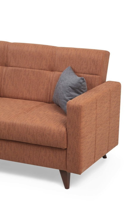Atelier Del Sofa Polya Sofá Cama de 2 Plazas Rojo Teja